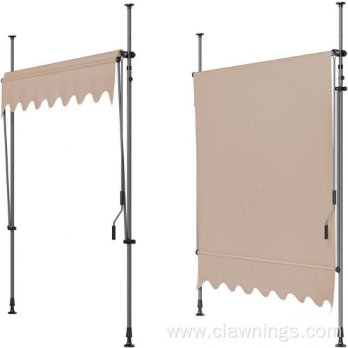 Shelter Canopy Patio Manual Clamped Awning Sunshade